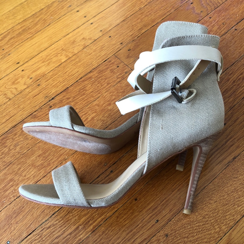 Joe’s tan heels